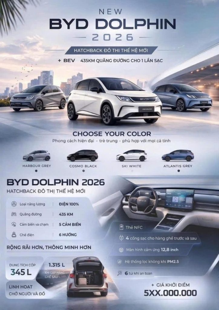 có nên chờ mua BYD Dolphin 2026 tại Việt Nam
