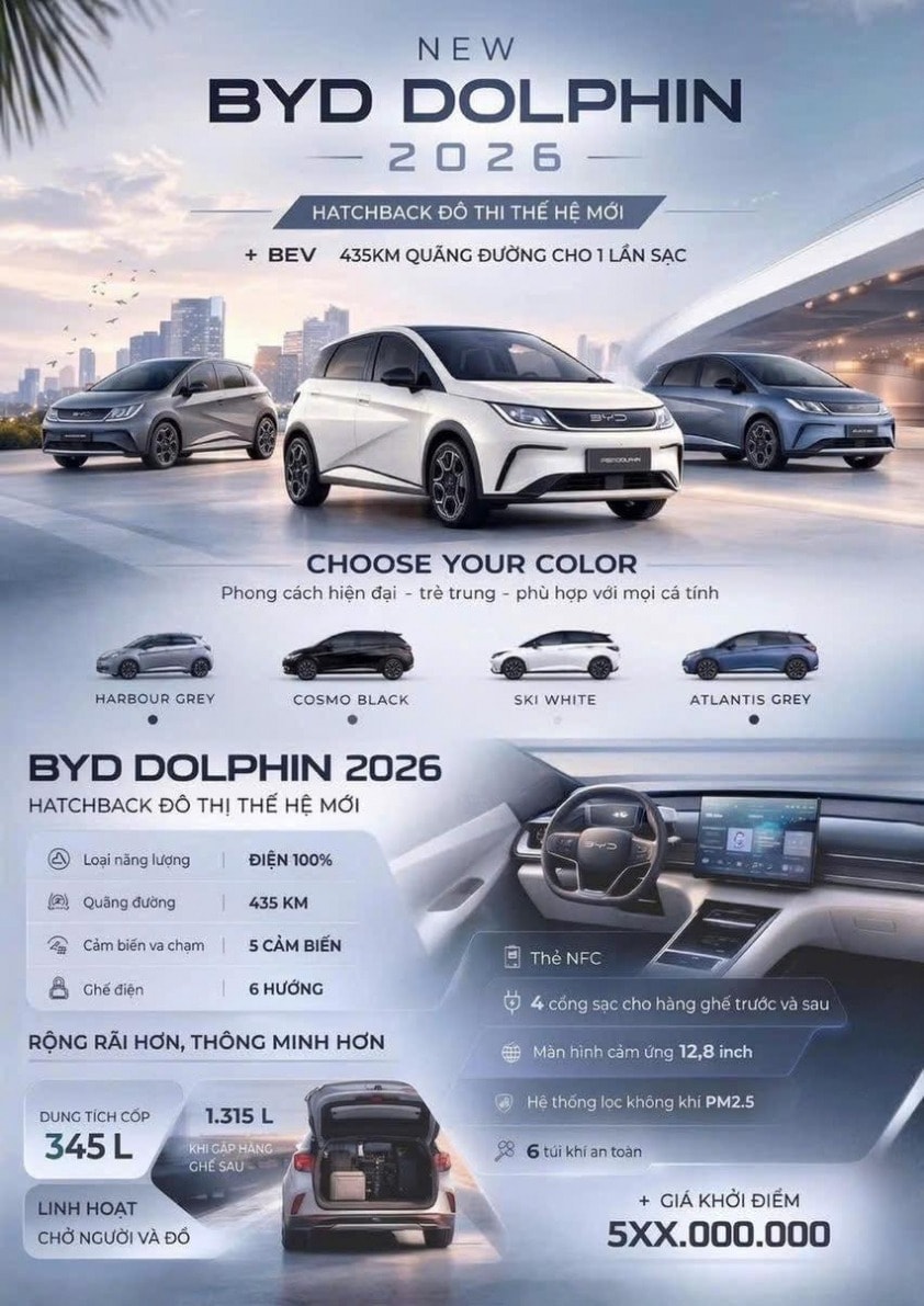 có nên chờ mua BYD Dolphin 2026 tại Việt Nam