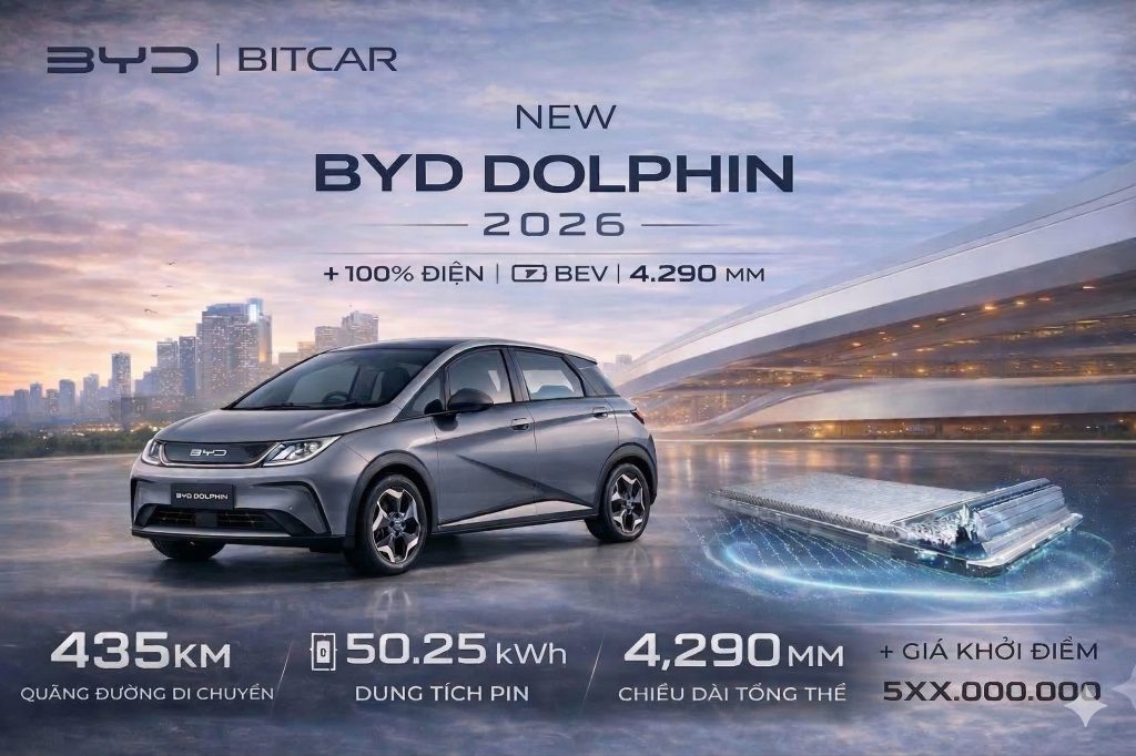 BYD Dolphin 2026 phạm vi hoạt động 430km